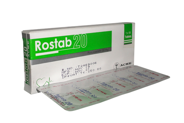 Rostab 20 mg Tablet-10's pack