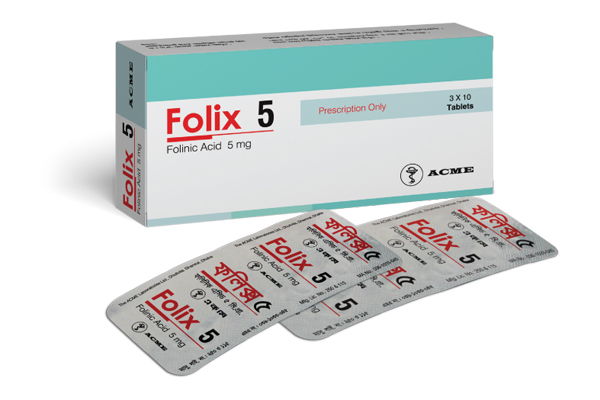 Folix 5 mg Tablet-10's Strip