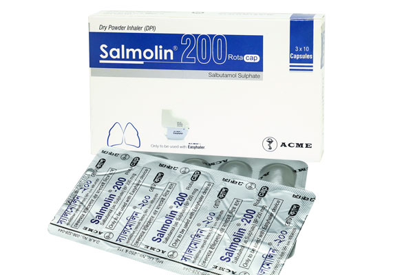 Salmolin 200 mcg Inhalation Capsule-10's strip