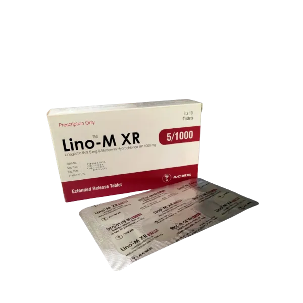 Lino-M XR 5/1000 mg Tablet-10's strip