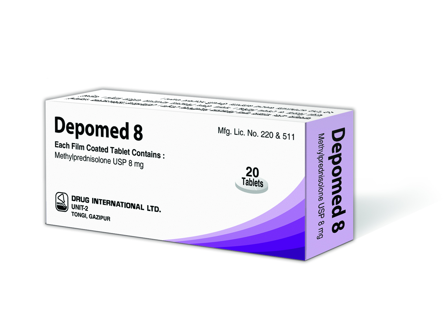 Depomed 8 mg Tablet-20's Pack