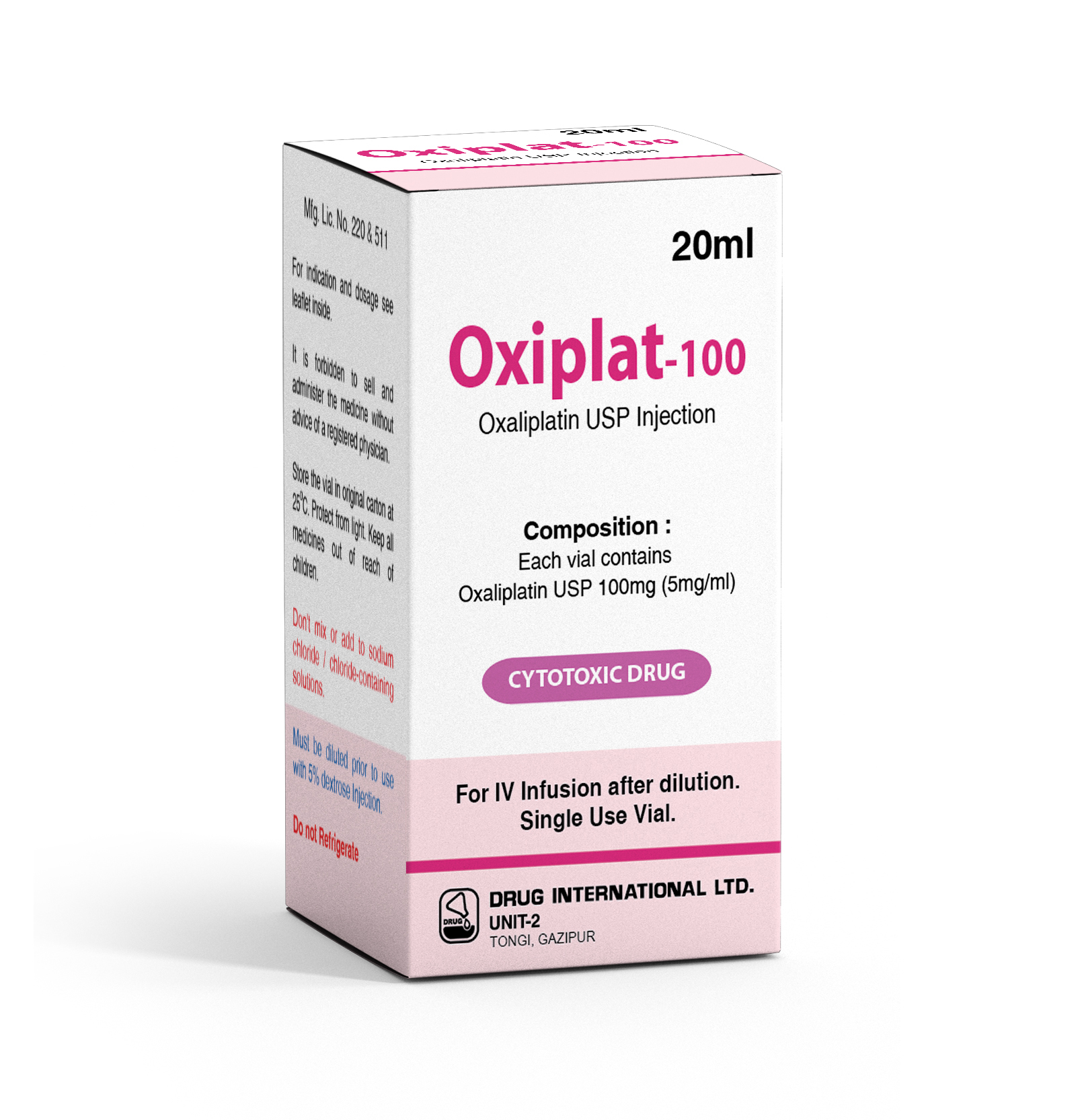 Oxiplat (5 mg/ml) IV Infusion-100 mg Vial