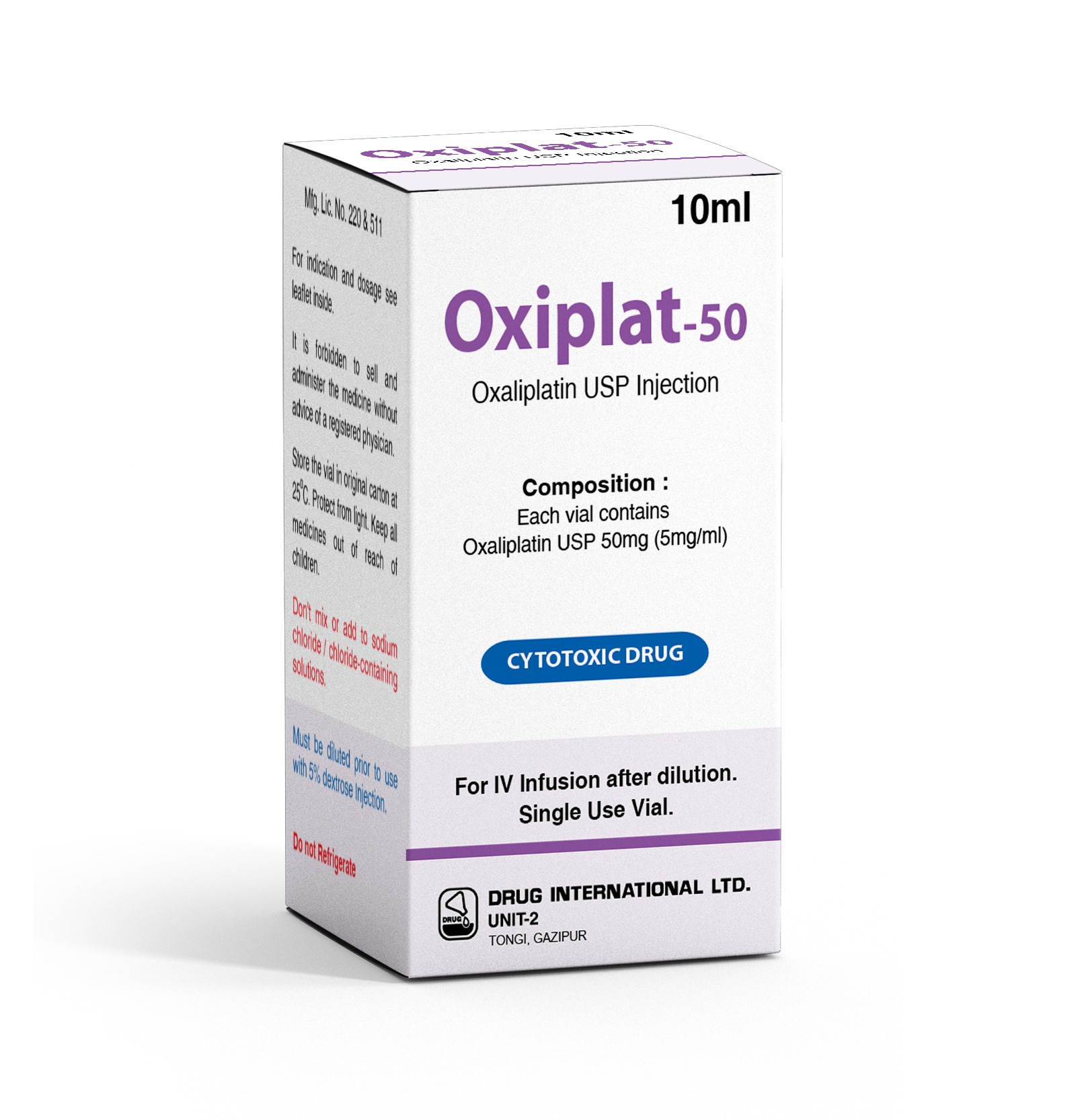 Oxiplat (5 mg/ml) IV Infusion-50 mg Vial