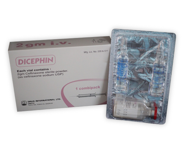 Dicephin 2 gm/vial-IV Injection