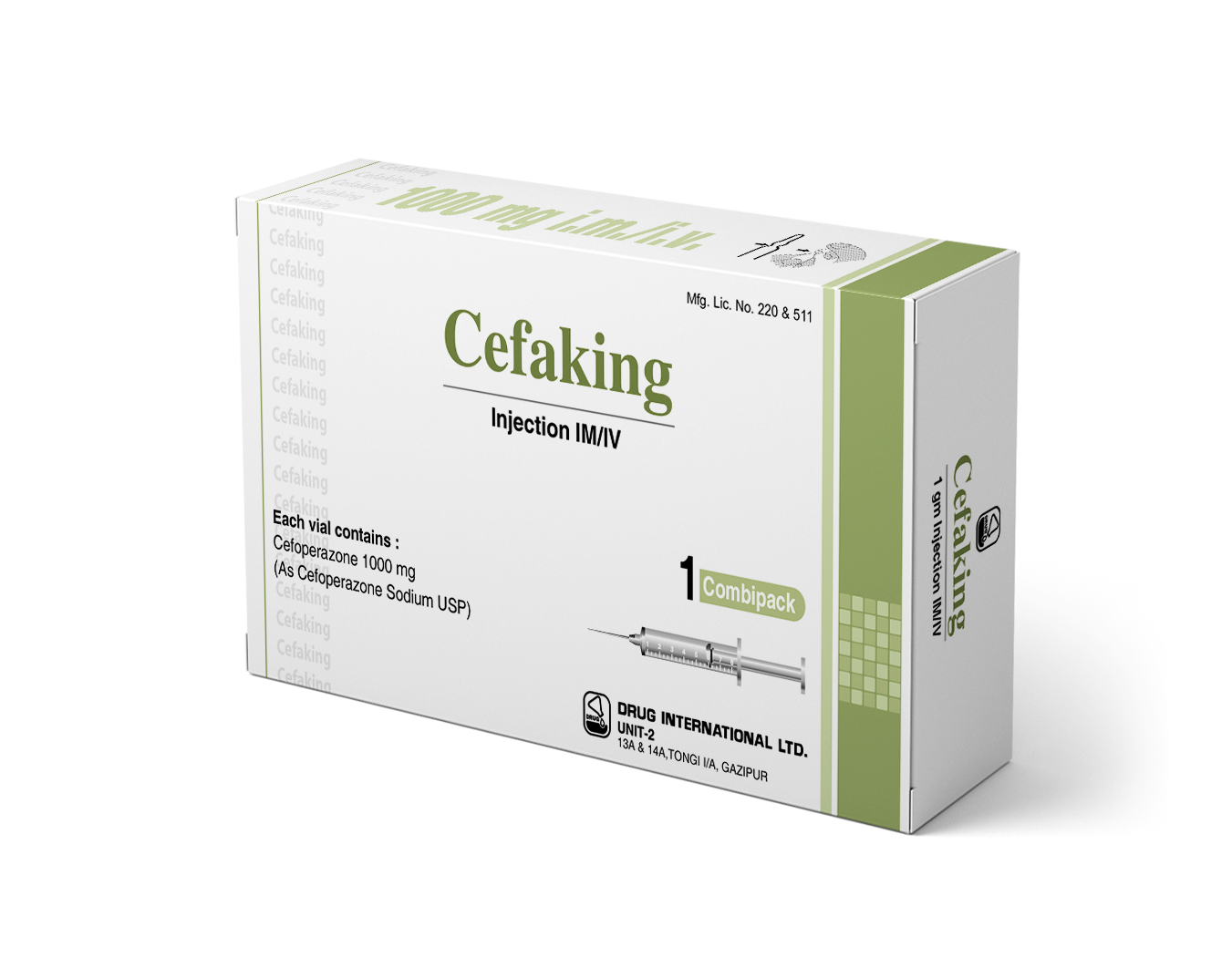 Cefaking 1 gm/Vial IM/IV Injection