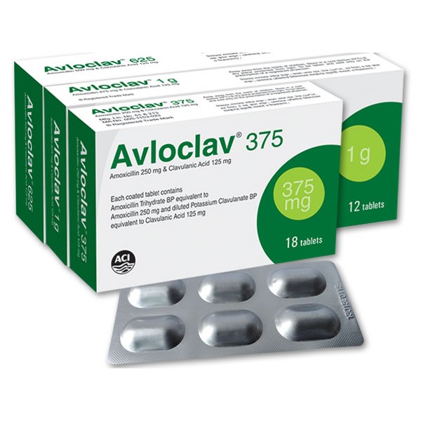 Avloclav 375 mg Tablet-6's Strip