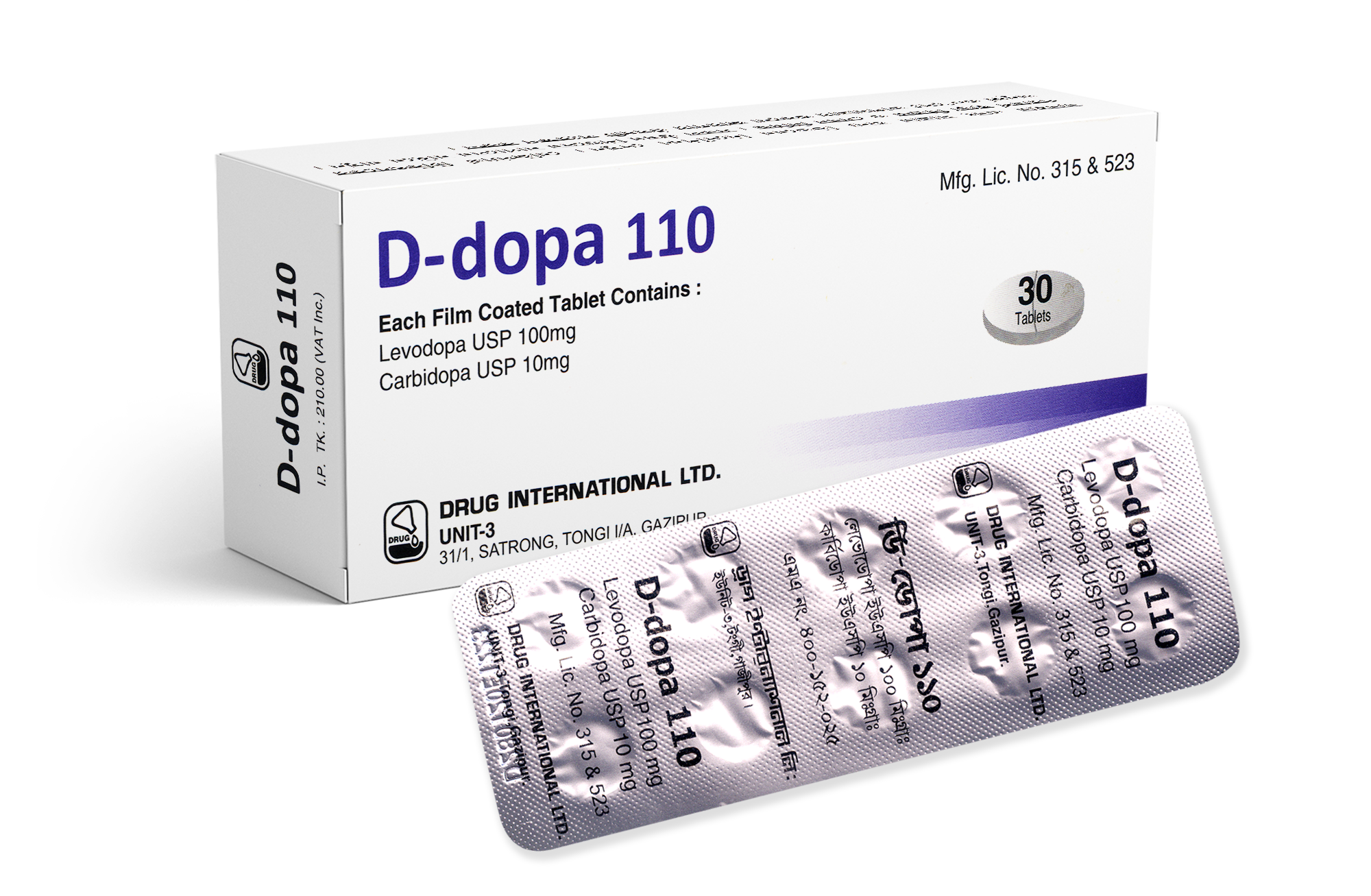 D-Dopa 110 mg Tablet-10's Strip