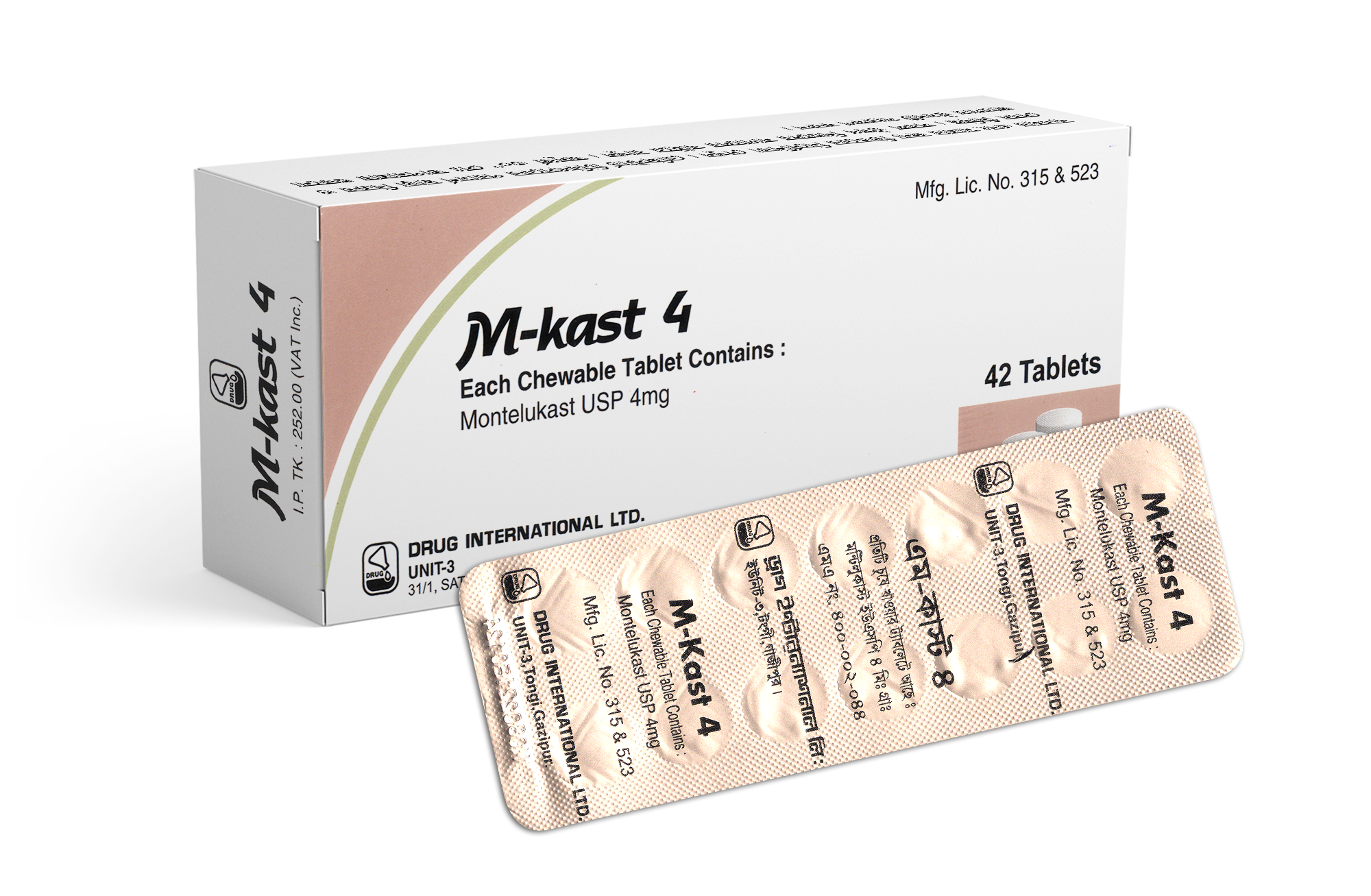 M-Kast 4 mg Tablet-14's Strip