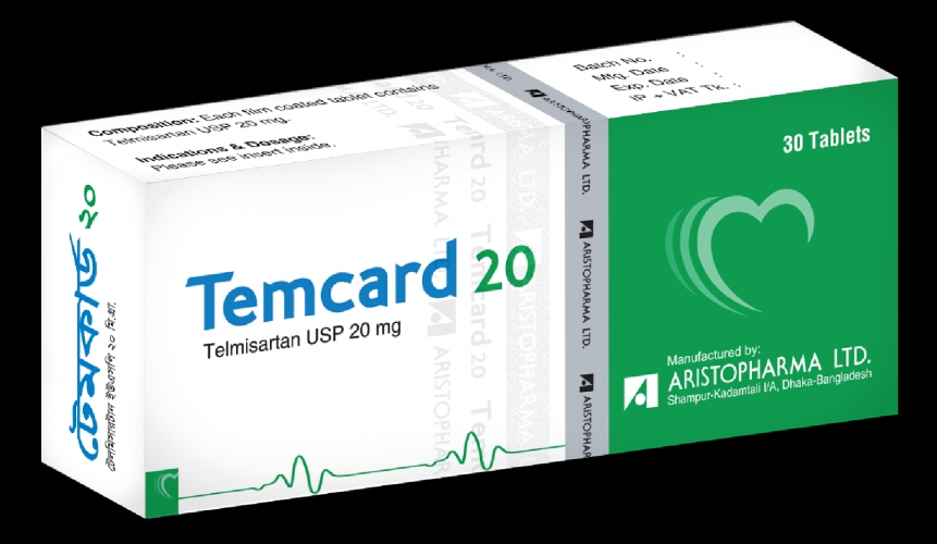 Temcard 20 mg Tablet-10's Strip