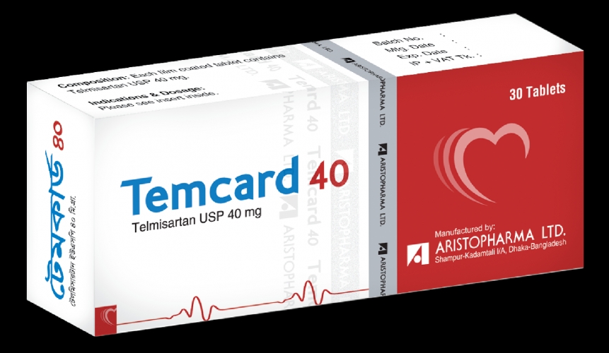 Temcard 40 mg Tablet-10's Strip