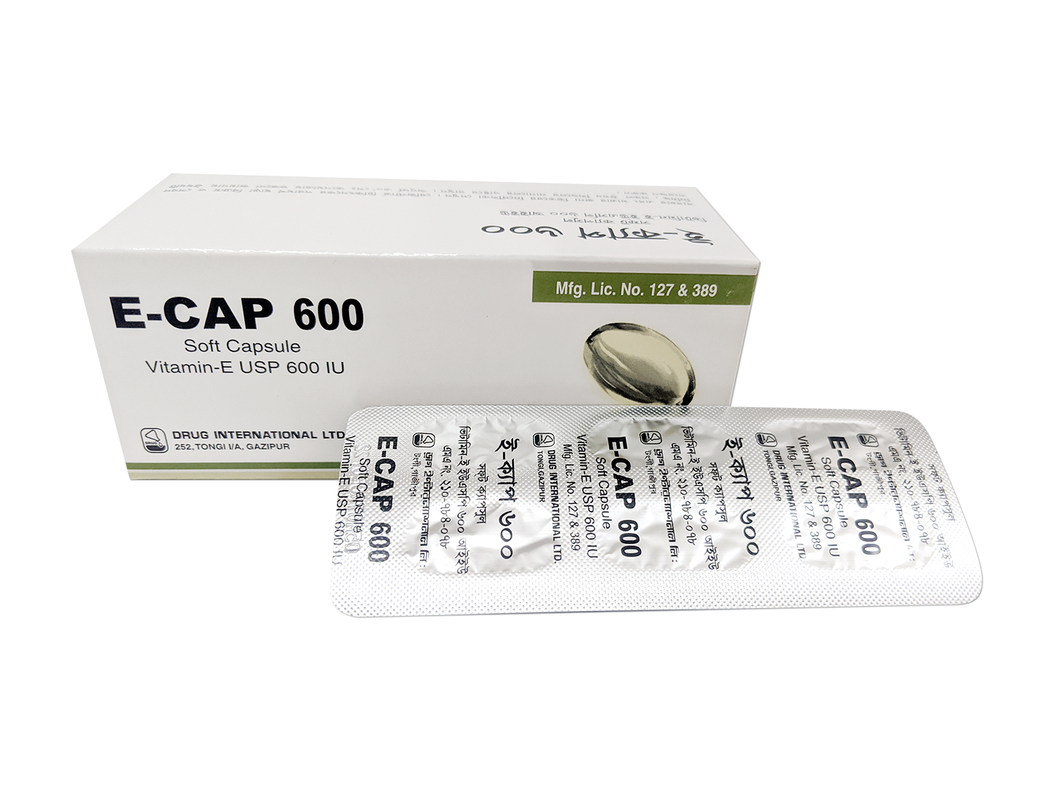 E-Cap 600 IU Capsule-6's Strip