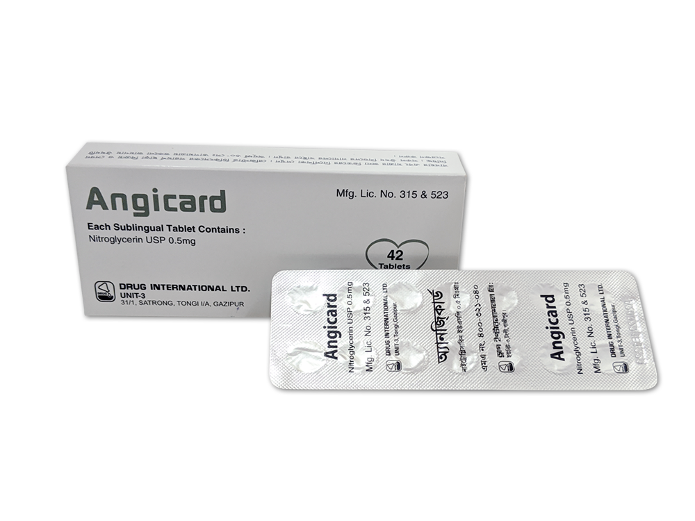 Angicard 0.5 mg Tablet-14's Strip