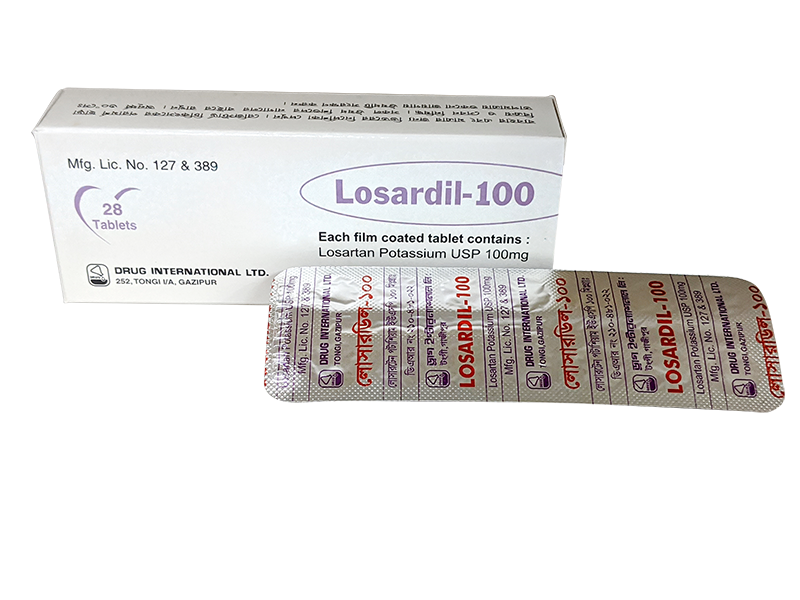 Losardil 100 mg Tablet-14's Strip