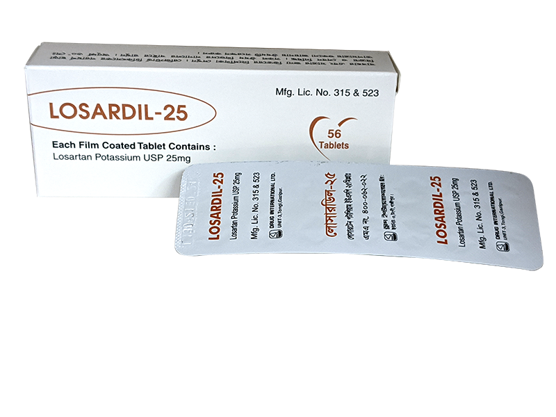 Losardil 25 mg Tablet-14's Strip