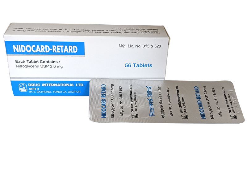 Nidocard Retard 2.6 mg Tablet-14's Strip