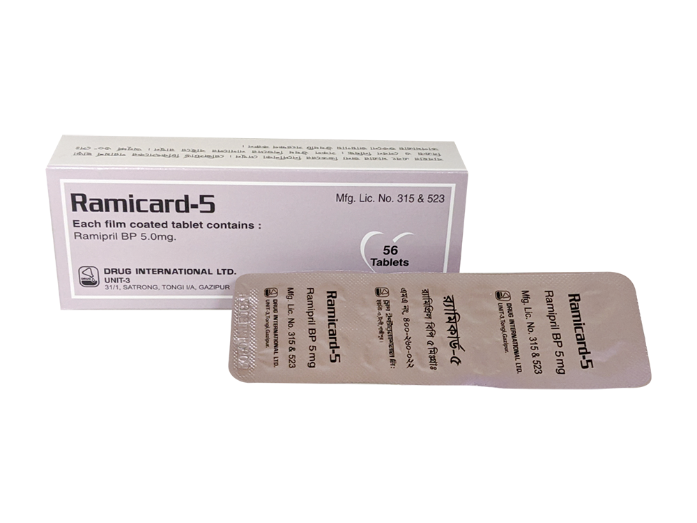 Ramicard 5 mg Tablet-14's Strip