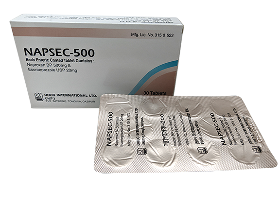 Napsec 500 mg Tablet-10's Strip