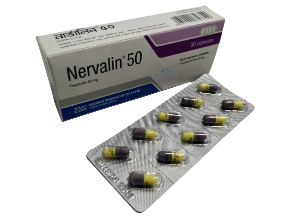 Nervalin 50 mg Capsule-10's Strip