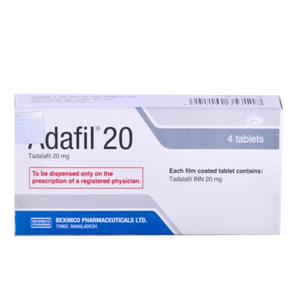 Adafil 20 mg Tablet-4's Pack