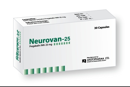 Neurovan 25 mg Capsule-10's Strip