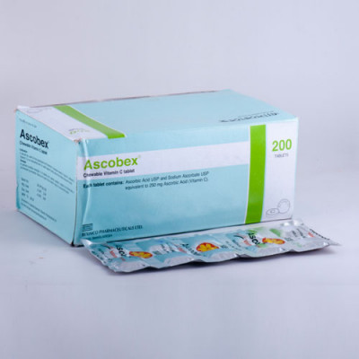 Ascobex 250 mg Tablet-10's Strip