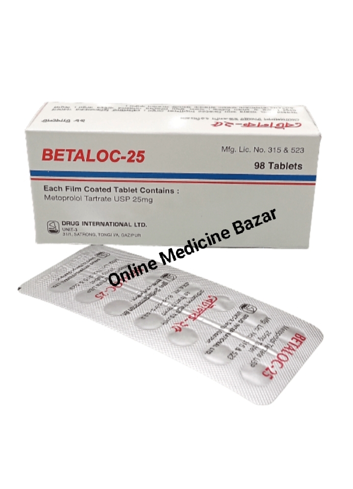 Betaloc 25 mg Tablet-14's Strip