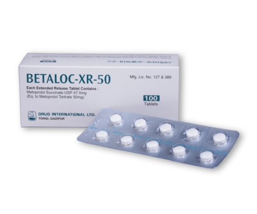 Betaloc-XR 50 mg Tablet-10's Strip