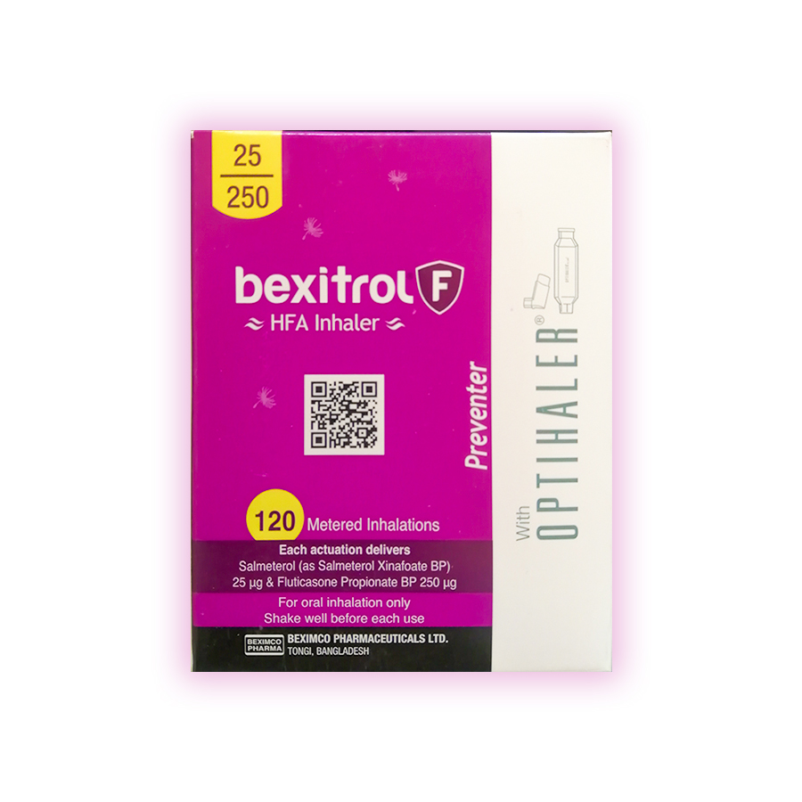 Bexitrol F HFA 25/250 Inhaler-120 metered doses