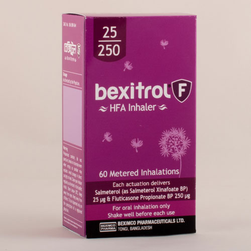 Bexitrol F HFA 25/250 Inhaler-60 metered doses