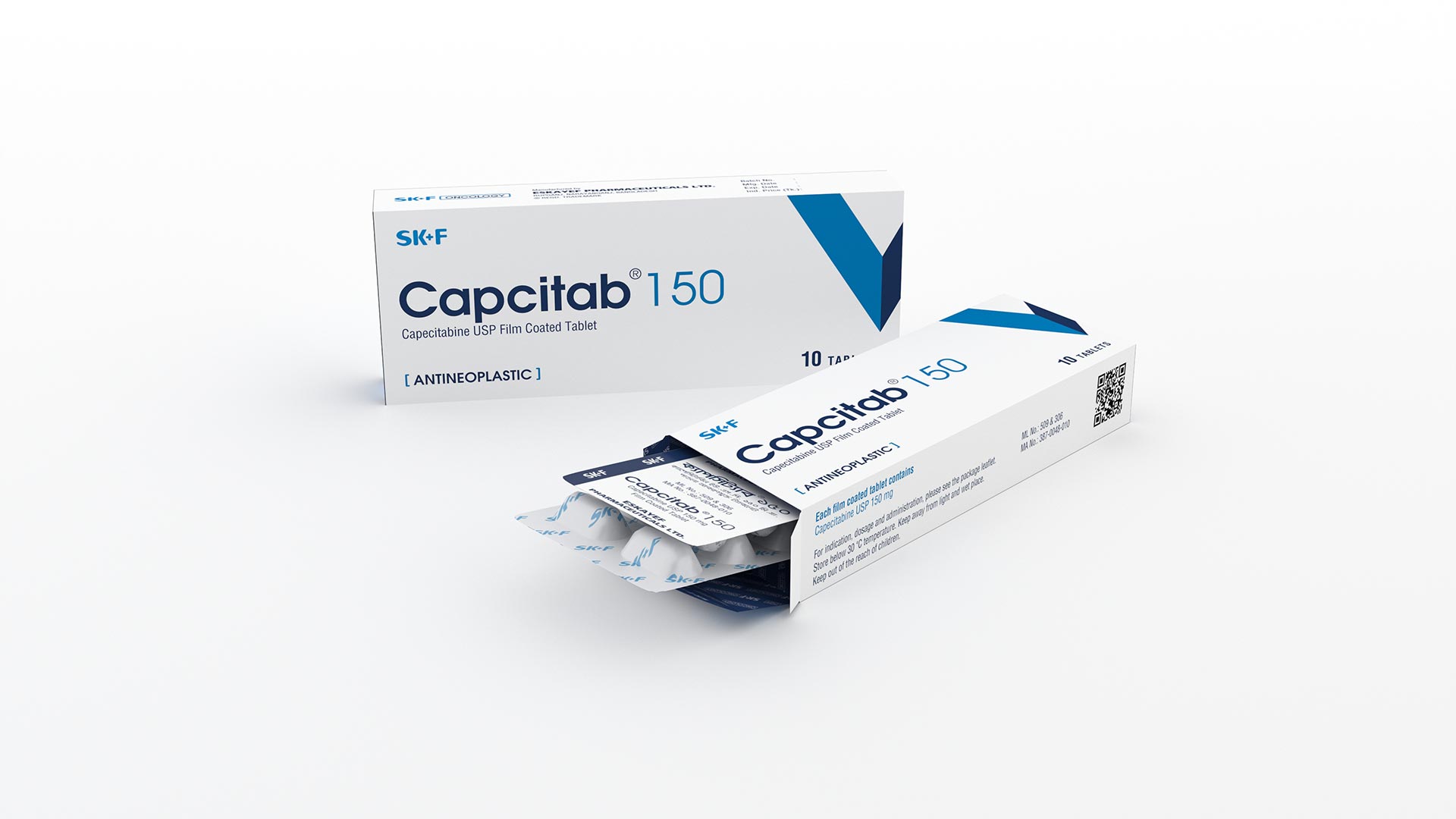 Capcitab 150 mg Tablet-10's Pack