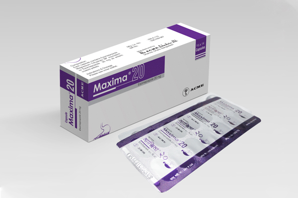 Maxima 20 mg Capsule-14's strip