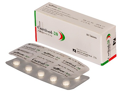 Cortisol 20 mg Tablet-10's Strip