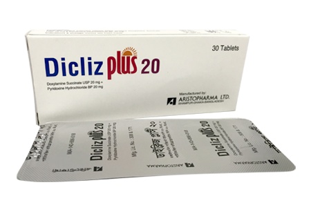 Dicliz Plus 20 mg Tablet-10's Strip