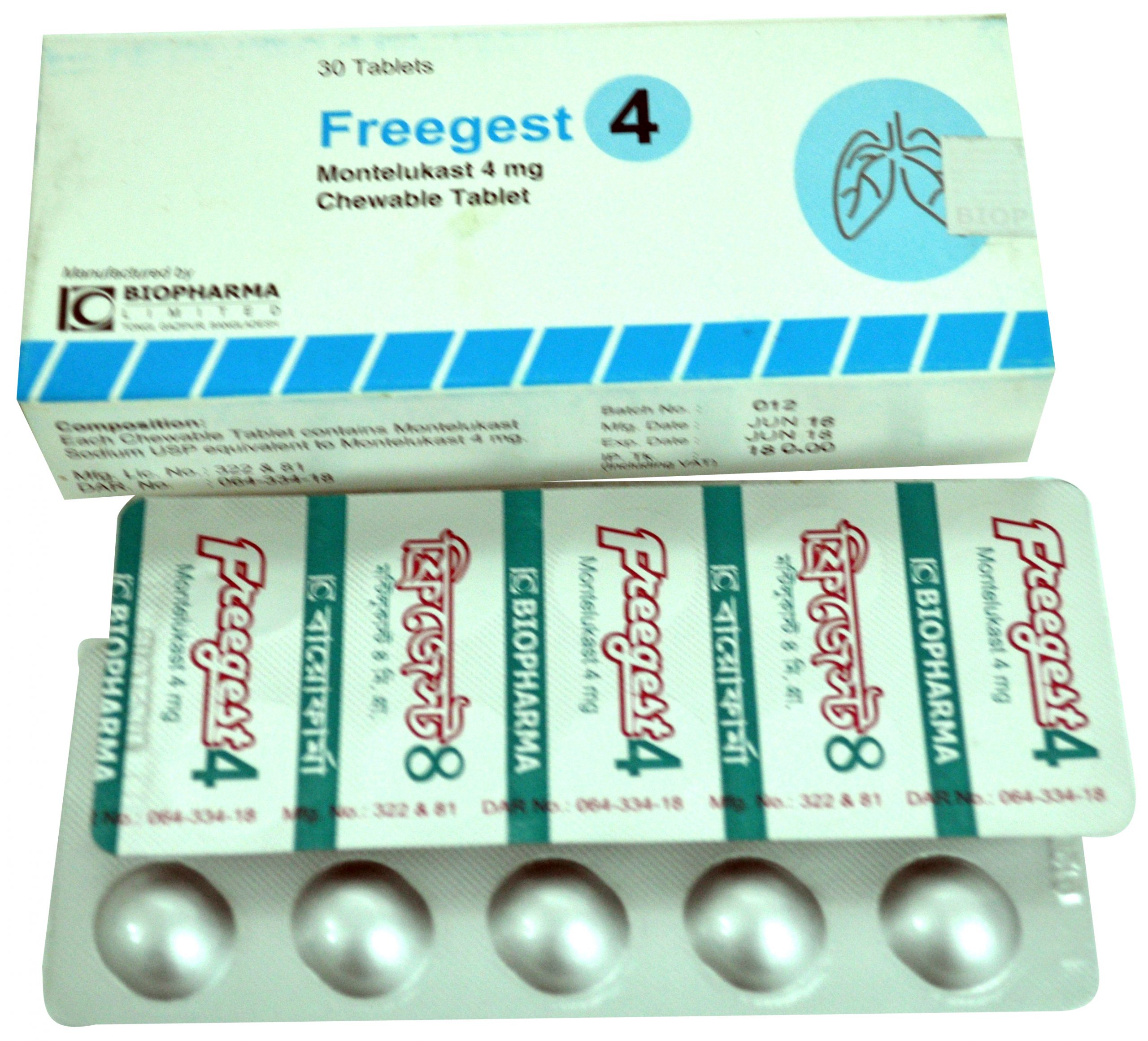 Freegest 4 mg Tablet-10's Strip