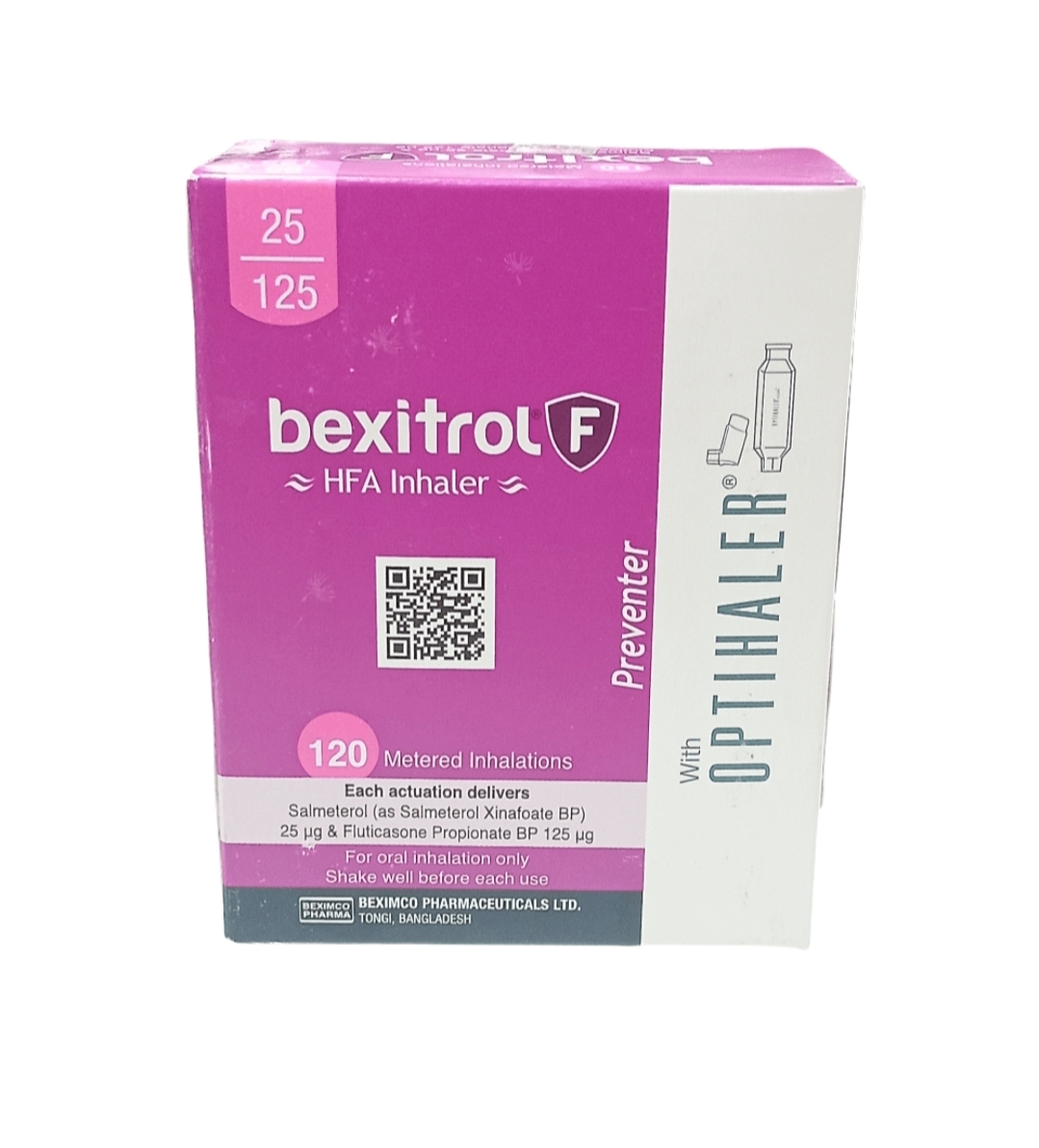 Bexitrol F HFA 25/125 Inhaler-120 metered doses