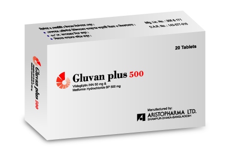 Gluvan Plus 50/500 mg Tablet-10's Strip