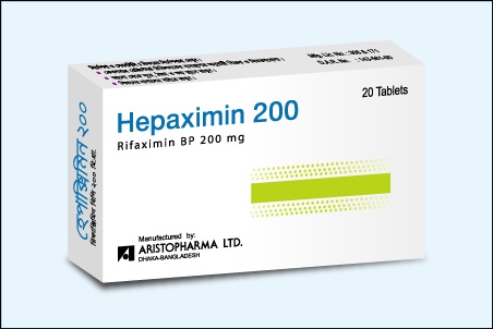 Hepaximin 200 mg Tablet-10's Strip