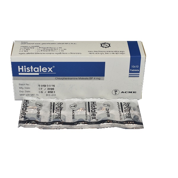 Histalex 4 mg Tablet-10's strip