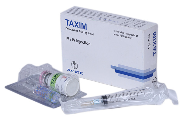 Taxim 250 mg/5 ml IV/IM Injection