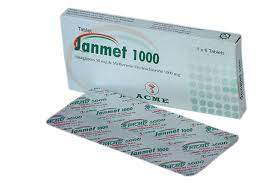 Janmet 50 mg+1000 mg Tablet -10's strip