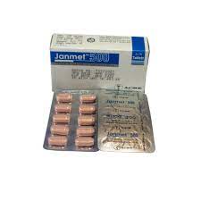 Janmet 50 mg+500 mg Tablet-10's strip