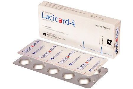 Lacicard 4 mg Tablet-10's Strip