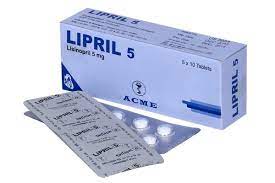 Lipril 5 mg Tablet-50's pack