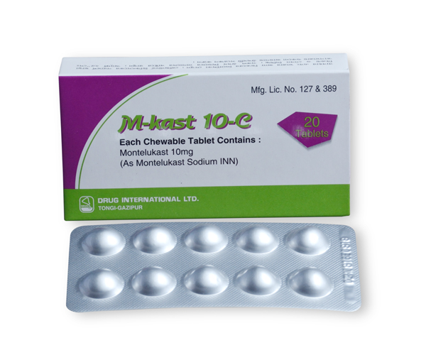 M-Kast 10 mg Chewable Tablet-28's Pack