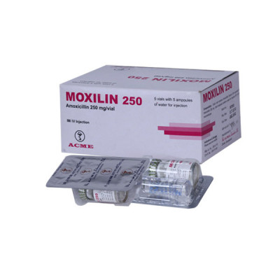 Moxilin [250 mg/vial] IM/IV Injection -5's pack