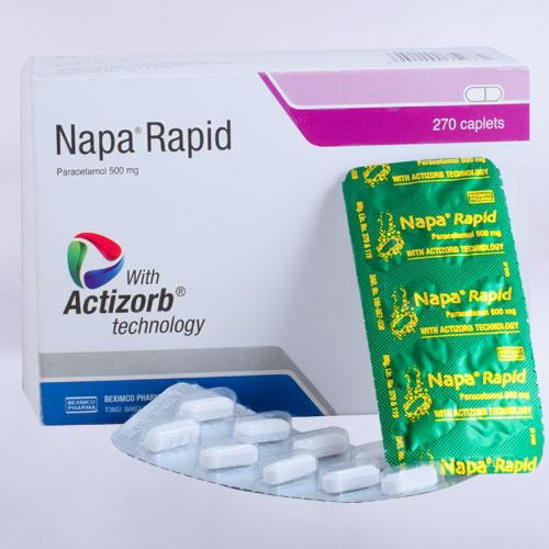 Napa Rapid 500 mg Tablet-10's Strip