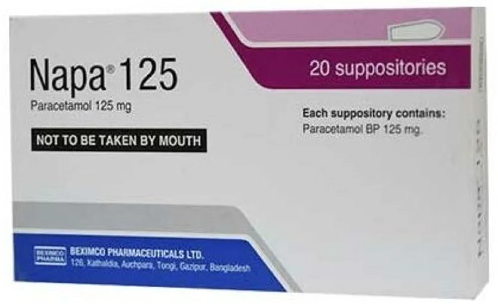 Napa 125 mg Suppository-5's Strip