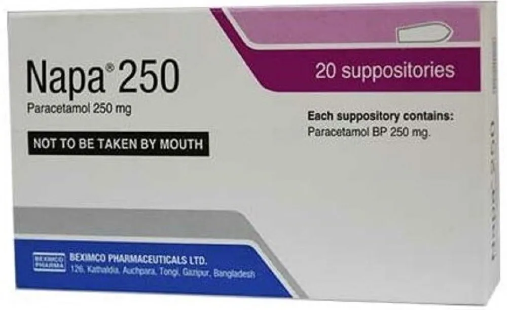 Napa 250 mg Suppository-5's Strip