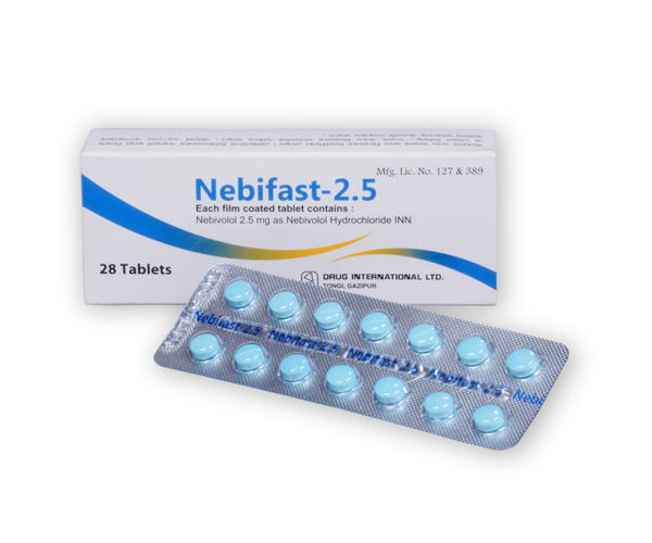 Nebifast 2.5 mg Tablet-14's Strip