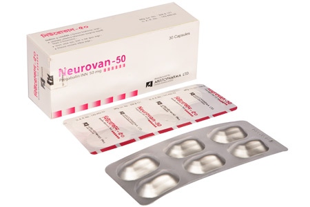 Neurovan 50 mg Capsule-6's Strip